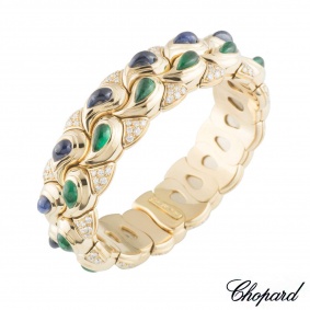 Chopard Diamond, Emerald and Sapphire Casmir Bangle